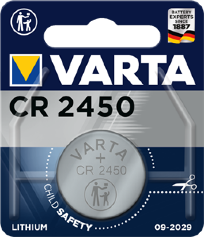 Knopfzellenbatterie Varta CR2450
